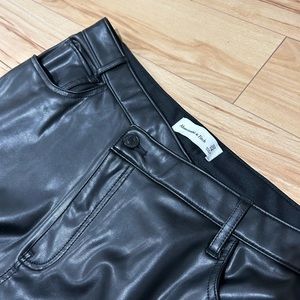 Abercrombie Leather Black Pants